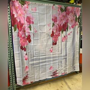 New Pink flowers shower curtain